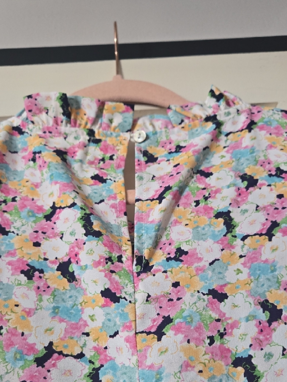 Floral Ruffle Sleeve Blouse - Pink Multi - Picture 5 of 6